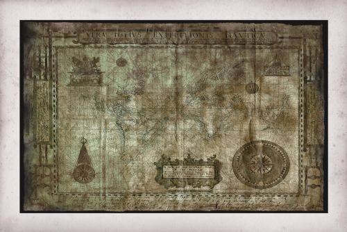 Old World Map Print - Drake's Map
